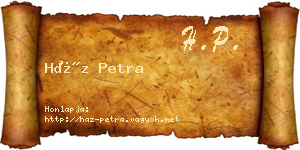 Ház Petra névjegykártya