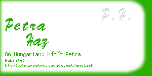 petra haz business card